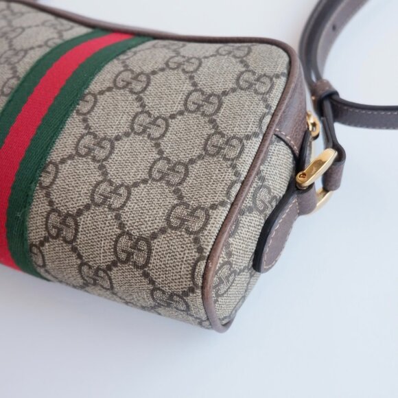 Authentic Preowned Gucci Brown GG Canvas Mini Ophidia Crossbody Bag - Picture 16 of 16